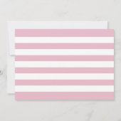 Invitation Fête de naissance de bébé fille Rose Poudré et Noi (Dos)