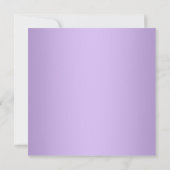 Invitation Fête de naissance de bébé fille royale violet or (Dos)
