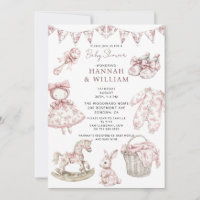 Fête de naissance de bébé fille thème toile vintag