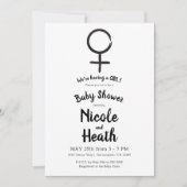 Invitation Fête de naissance de bébé fille Vénus Astrologie M (Devant)