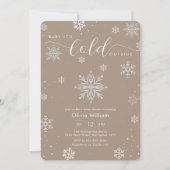 Invitation Fête de naissance de bébé flocon de neige magique (Devant)