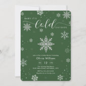 Invitation Fête de naissance de bébé flocon de neige magique (Devant)