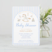 Invitation Fête de naissance de bébé garçon Cheval à bascule (Debout devant)