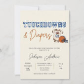 Invitation Fête de naissance de bébé garçon de football améri (Devant)