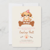 Invitation Fête de naissance de bébé garçon Prépa Oh Boy (Devant)