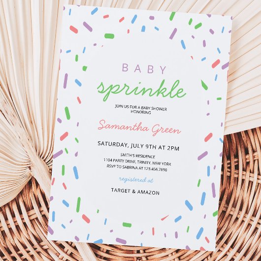 Invitation Fête de Naissance de Bébé Genre Neutre