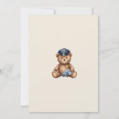 Invitation Fête de naissance de bébé pour la police : Présent (Dos)