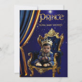Invitation Fête de naissance de bébé prince royal ethnique Ch (Devant)