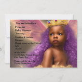 Invitation Fête de naissance de bébé princesse ethnique papil (Dos)