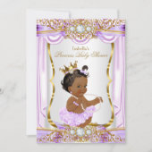Invitation Fête de naissance de bébé princesse ethnique Soie (Devant)