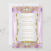 Invitation Fête de naissance de bébé princesse ethnique Soie (Dos)