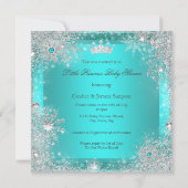 Invitation Fête de naissance de bébé princesse Hiver Ethnique (Dos)