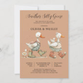 Invitation Fête de naissance de Bébé Silly Goose 2 (Devant)