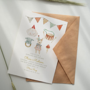 Invitation Fête de Naissance de Bébé sur le thème d'un Livre