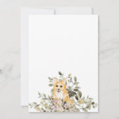 Invitation Fête de Naissance de Bébé Welsh Corgi (Dos)