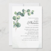 Invitation Fête de naissance de couple botanique moderne Euca (Devant)