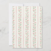 Invitation Fête de naissance de fille au lapin rose (Dos)