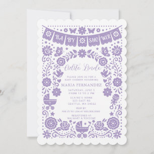 Invitation Fête de naissance de fille Cielito Lindo aux papie