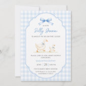 Invitation Fête de naissance de garçon de canard de noeud de (Devant)