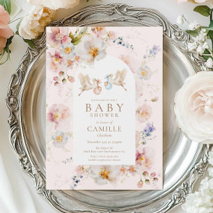 Invitation Fête de naissance de jumeaux fille et garçon aux f