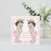Invitation Fête de naissance de jumelles (Debout devant)