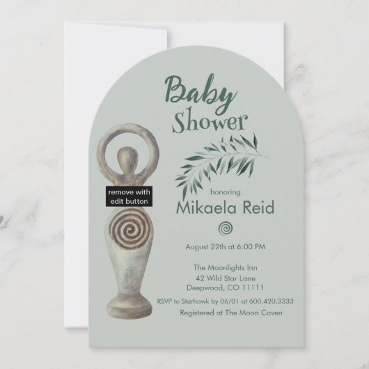 Invitation Fête de Naissance de la Déesse Mère Païenne avec d (Devant)