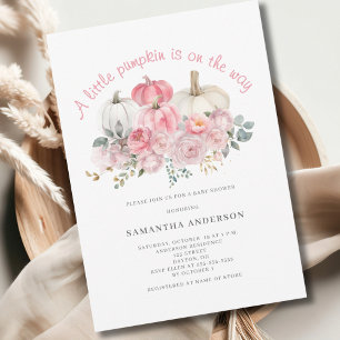 Invitation Fête de Naissance de la Petite Citrouille Rose