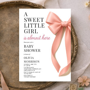 Invitation Fête de Naissance de la Petite Fille Douce est Pre