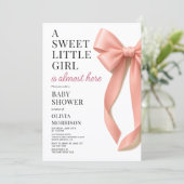 Invitation Fête de Naissance de la Petite Fille Douce est Pre (Debout devant)