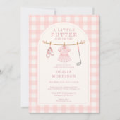 Invitation Fête de naissance de la petite golfeuse (Devant)