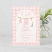 Invitation Fête de naissance de la petite golfeuse (Debout devant)