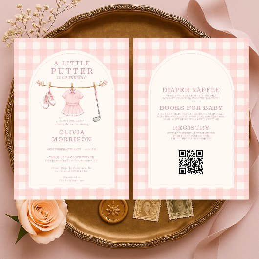 Invitation Fête de naissance de la petite golfeuse