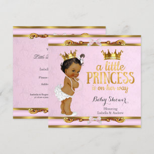 Invitation Fête de naissance de la petite princesse ethnique 