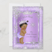 Invitation Fête de naissance de la princesse ethnique Bébé Mo (Devant)