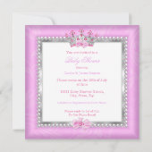 Invitation Fête de naissance de la princesse ethnique Bébé Ro (Dos)
