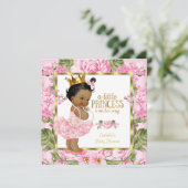 Invitation Fête de naissance de la princesse ethnique Rose fl (Debout devant)