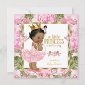 Invitation Fête de naissance de la princesse ethnique Rose fl (Devant)