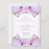Invitation Fête de naissance de la princesse pour bébé fille (Dos)