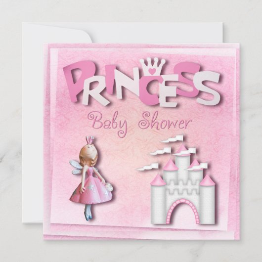 Invitation Fête de naissance de la Princesse Rose Cupcake & C (Devant)
