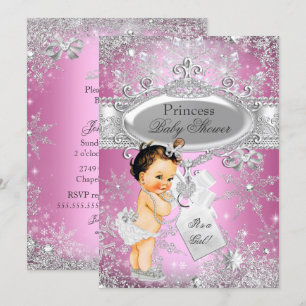 Invitation Fête de naissance de la Princesse Rose Hiver Merve