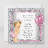 Invitation Fête de naissance de la princesse rose perle (Dos)