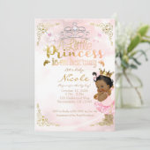 Invitation Fête de naissance de la princesse rose scintillant (Debout devant)