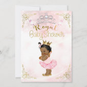 Invitation Fête de naissance de la princesse rose scintillant (Dos)