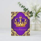 Invitation Fête de naissance de la princesse Violet Or Fancy (Debout devant)