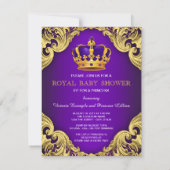 Invitation Fête de naissance de la princesse Violet Or Fancy (Dos)