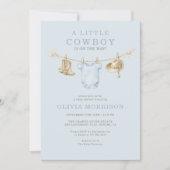 Invitation Fête de naissance de Little Cowboy Boy (Devant)