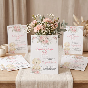 Invitation Fête de naissance de Little Golden Girl Golden R