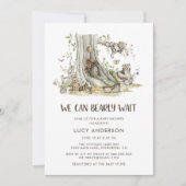 Invitation Fête de naissance de l'ourson des bois (Devant)