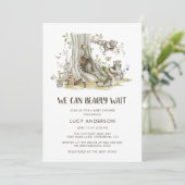 Invitation Fête de naissance de l'ourson des bois (Debout devant)