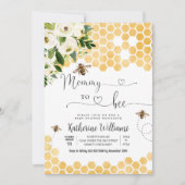Invitation Fête de naissance de Maman à Bébé Abeille (Devant)